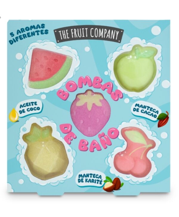 PACK 5 BOMBAS DE BAÑO FRUTAS