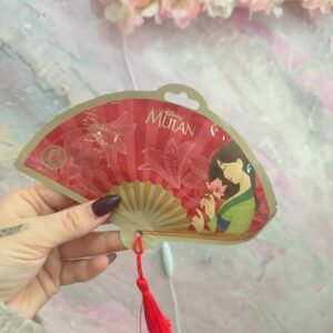Mascarilla facial Mulan abanico con adorno Disney