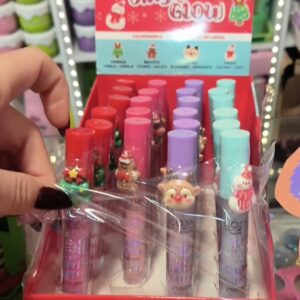 Labial con glitter navidad